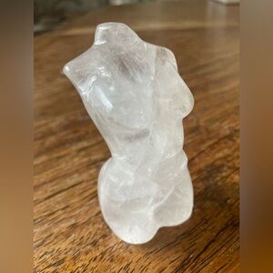 Gorgeous clear quartz goddess torso